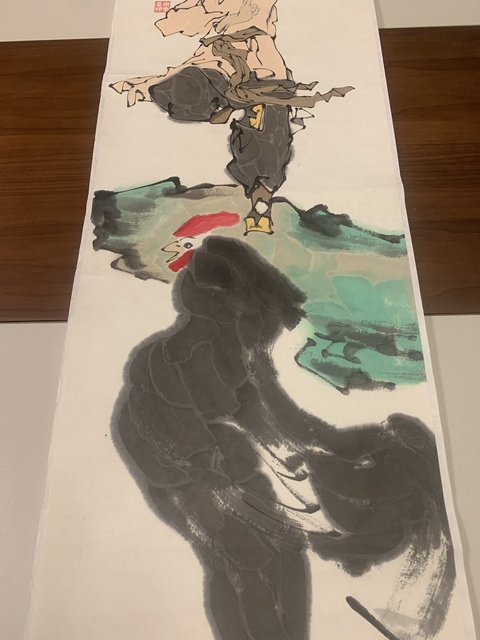 古玩字畫范曾弟子謝樂昌繪寫意人物 祖逖之儔圖拍賣,當(dāng)前價格988元