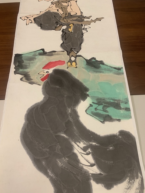 古玩字畫范曾弟子謝樂昌繪寫意人物 祖逖之儔圖拍賣,當(dāng)前價格988元