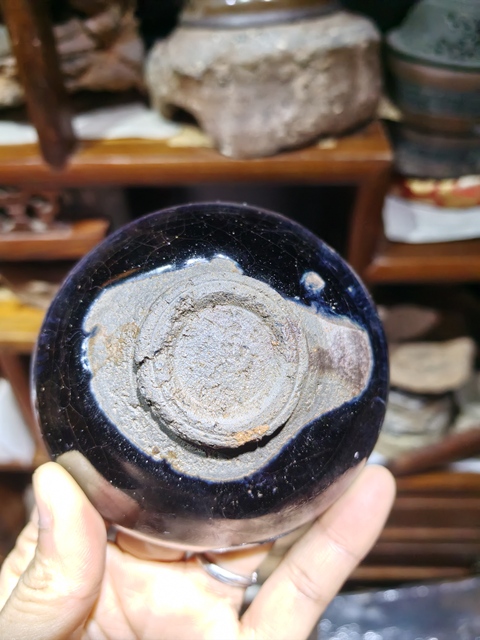 古玩陶瓷南宋建窯銀藍兔毫小盞拍賣，當前價格6600元