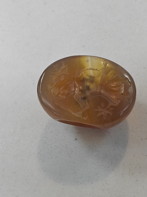古玩玉器千年西亞“薩珊”人物瑪瑙印拍賣，當(dāng)前價格2980元