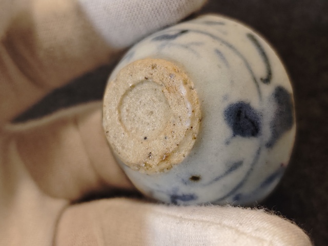 古玩陶瓷明.青花花卉紋杯拍賣，當前價格359元