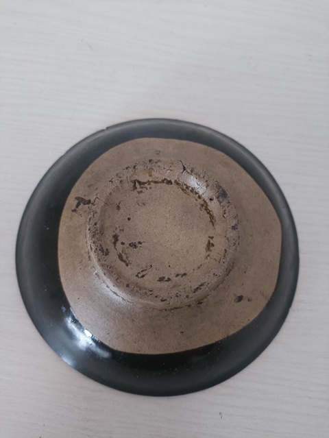 古玩陶瓷清早期.澀圈圈足疊燒工藝碗拍賣,當前價格108元