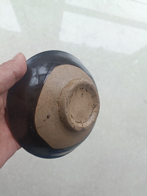 古玩陶瓷清早期.澀圈圈足疊燒工藝碗拍賣,當前價格108元