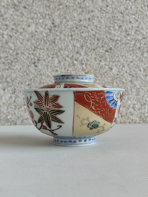 古玩陶瓷花卉紋蓋碗拍賣，當前價格480元
