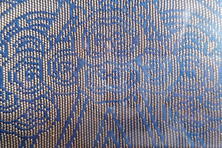 古玩陶瓷清·藍地織錦云龍團壽紋刺繡掛屏真品鑒賞圖