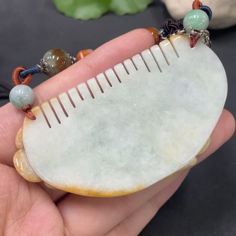 古玩玉器天然翡翠花開富貴平安玉墜(翡翠鑒定證書)拍賣，當前價格1500元