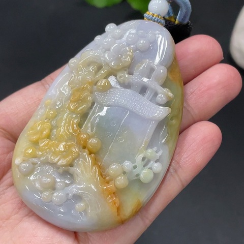 古玩玉器天然翡翠喜上眉梢玉墜(帶鑒定證書)拍賣,當前價格1880元