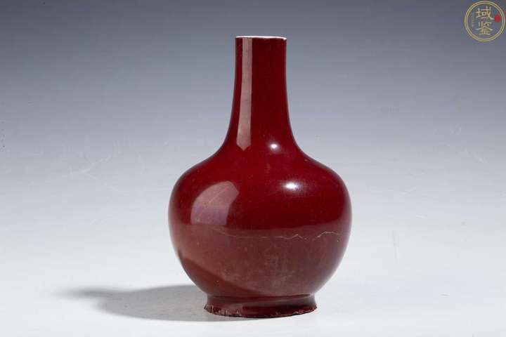 古玩陶瓷乾隆紅釉天球瓶拍賣,當(dāng)前價(jià)格1750元