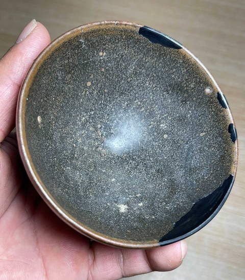 古玩陶瓷建窯金油滴茶盞拍賣,當前價格12000元
