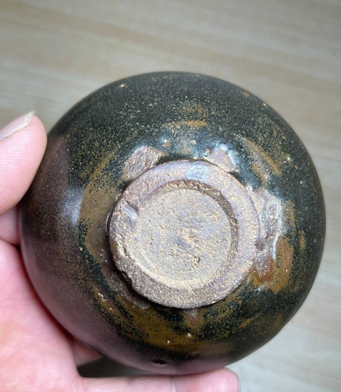 古玩陶瓷建窯金油滴茶盞拍賣,當前價格12000元