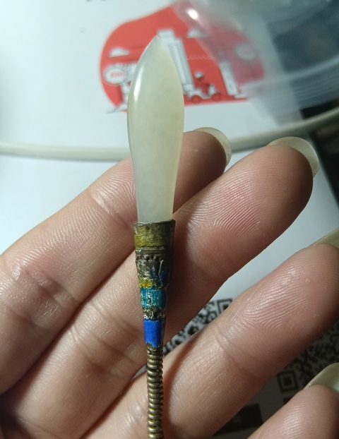 古玩玉器和田玉鑲發簪拍賣,當前價格888元