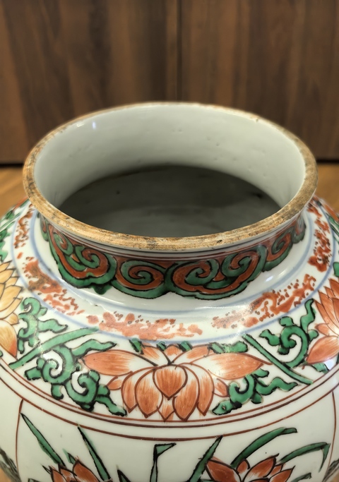 古玩陶瓷順治(簪花及第)五彩罐拍賣,當(dāng)前價(jià)格98888元