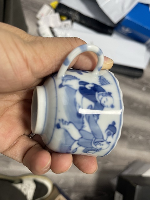 古玩陶瓷青花人物把杯拍賣,當(dāng)前價格2150元