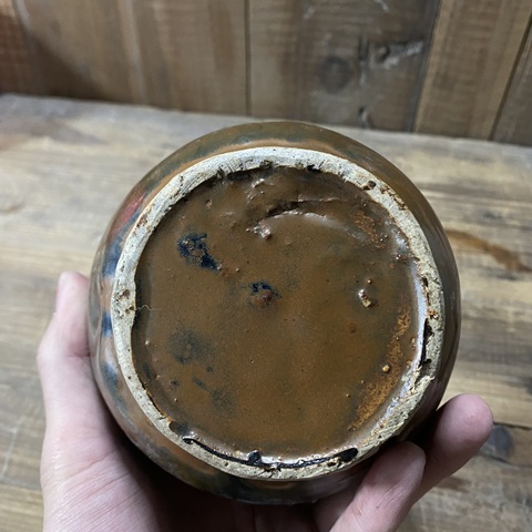 古玩陶瓷窯變褐釉撇口瓶拍賣，當前價格380元