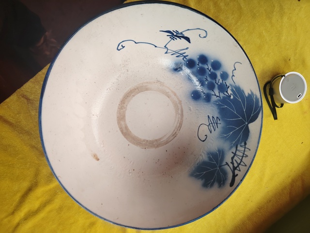 古玩陶瓷彩繪葡萄紋碗拍賣,當前價格800元