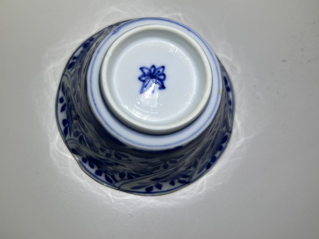 古玩陶瓷青花花卉紋杯拍賣，當前價格1588元