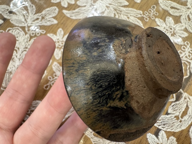 古玩陶瓷黑釉窯變盞拍賣,當(dāng)前價格3500元