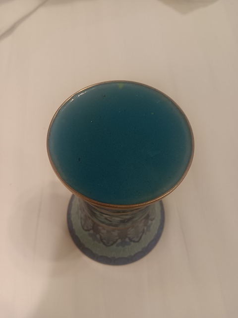 古玩陶瓷銅胎掐絲琺瑯花觚拍賣，當(dāng)前價(jià)格1698元