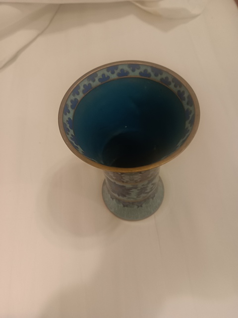古玩陶瓷銅胎掐絲琺瑯花觚拍賣，當(dāng)前價(jià)格1698元