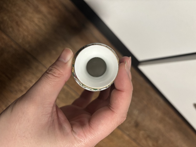 古玩陶瓷廣彩花卉紋連坐瓶拍賣，當前價格388元