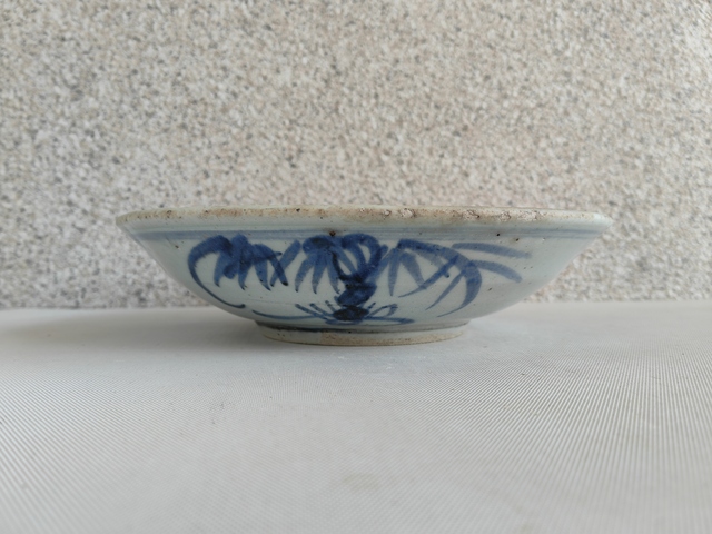 古玩陶瓷青花夔龍紋盤拍賣,當前價格680元