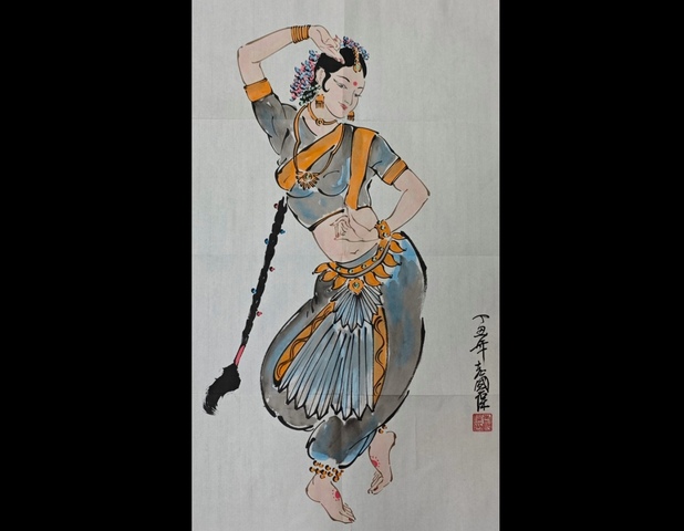 古玩字畫著名美術教育家人物畫大師阿老之子老國保人物拍賣,當前價格699元