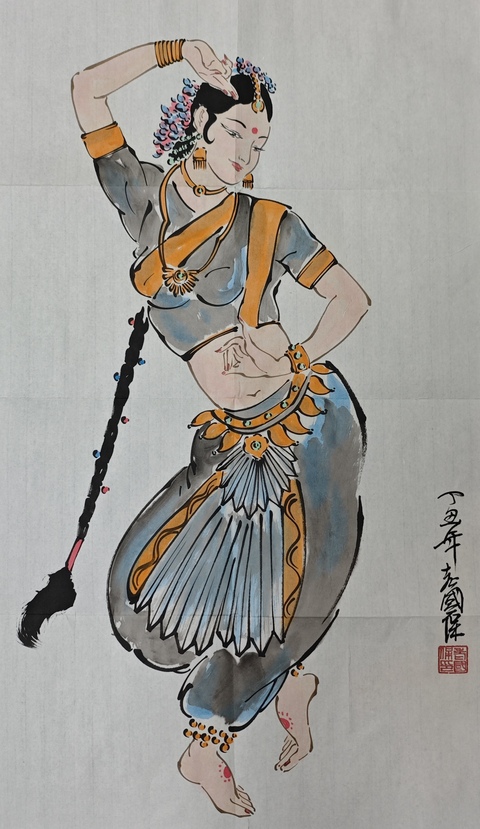 古玩字畫著名美術教育家人物畫大師阿老之子老國保人物拍賣,當前價格699元