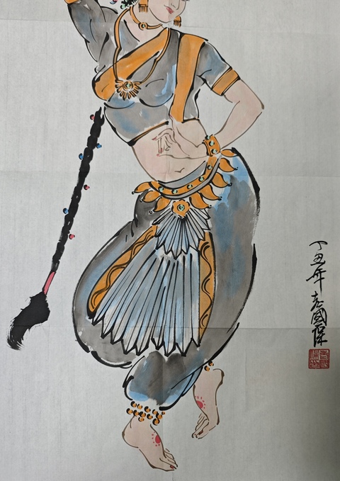 古玩字畫著名美術教育家人物畫大師阿老之子老國保人物拍賣,當前價格699元