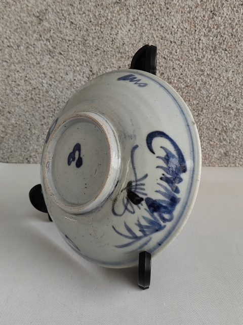 古玩陶瓷青花夔龍紋盤拍賣,當前價格680元