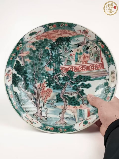 古玩陶瓷五彩人物紋盤拍賣，當前價格4500元