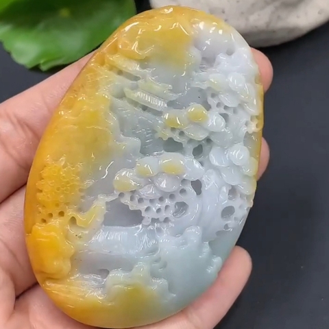 古玩玉器天然翡翠掛件帶翡翠證書(帶玉繩,會綁好)拍賣,當前價格2000元