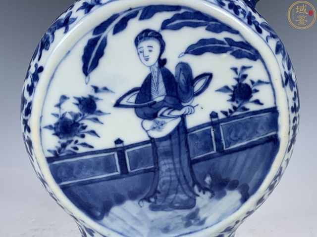 古玩陶瓷仕女紋青花抱月瓶拍賣，當前價格5800元