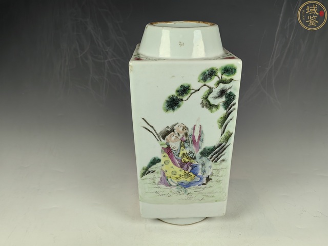 古玩陶瓷八仙圖粉彩琮式瓶拍賣，當前價格18200元