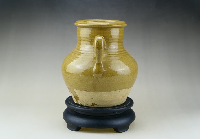 古玩陶瓷清代.茶葉末釉雙系瓶拍賣，當前價格120元