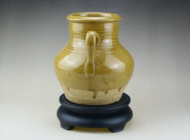 古玩陶瓷清代.茶葉末釉雙系瓶拍賣，當前價格120元