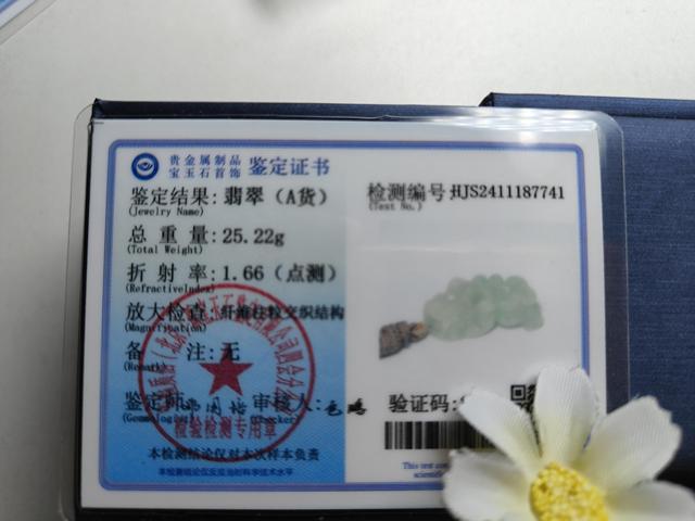 古玩玉器天然翡翠貔貅掛件(翡翠鑒定證書。)拍賣,當前價格299元