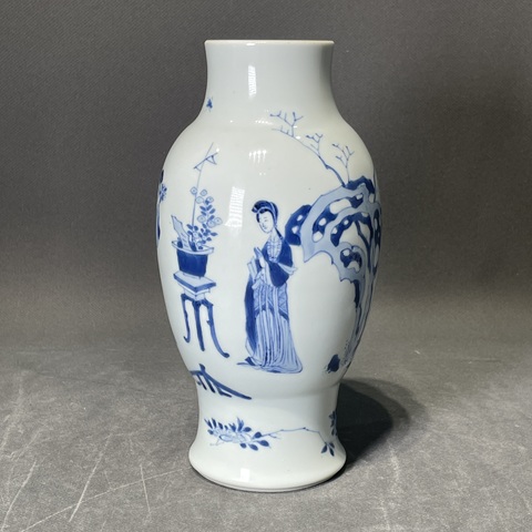 古玩陶瓷清康熙青花仕女四美圖蓮子罐拍賣,當(dāng)前價(jià)格58880元