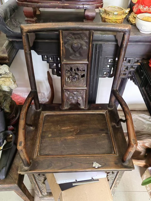 古玩雜項南官帽椅拍賣，當前價格6000元