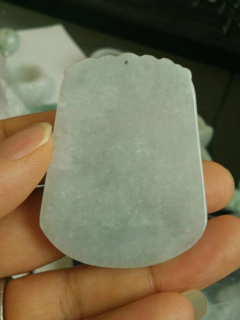 古玩玉器天然翡翠龍紋牌拍賣，當前價格328元
