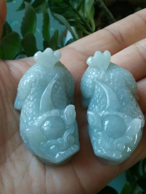 古玩玉器天然翡翠雕刻貔貅題材把件拍賣,當前價格520元