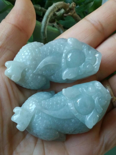 古玩玉器天然翡翠雕刻貔貅題材把件拍賣,當前價格520元