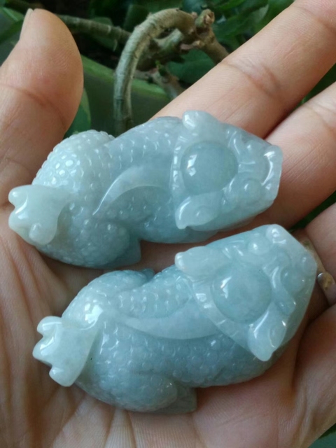 古玩玉器天然翡翠雕刻貔貅題材把件拍賣,當前價格520元