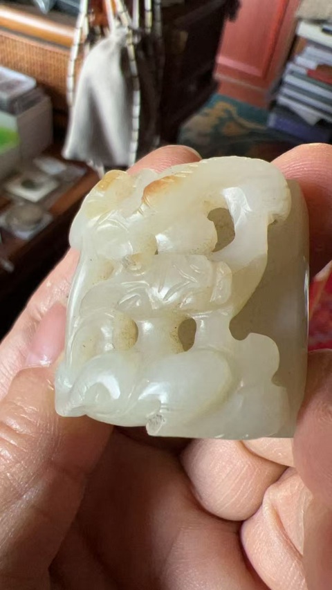 古玩玉器明清龍紋帶穿拍賣，當前價格20000元