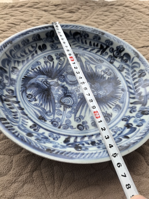 古玩陶瓷明空白期·青花鸞鳳和鳴紋盤拍賣,當前價格9999元