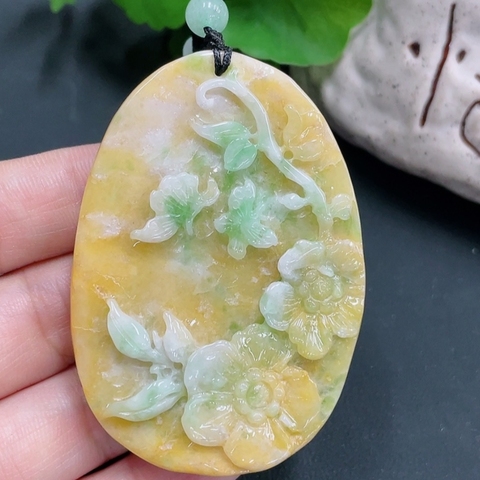古玩玉器天然翡翠花鳥玉墜(帶翡翠鑒定證書)拍賣,當前價格0元