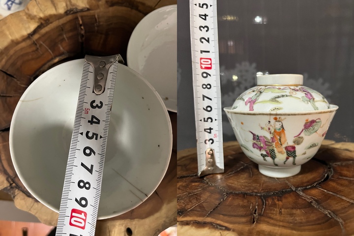 古玩陶瓷粉彩麒麟送子圖蓋碗拍賣,當前價格400元