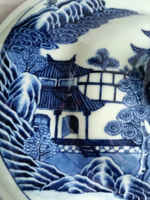 古玩陶瓷青花蓋鍋蓋子拍賣,當前價格780元