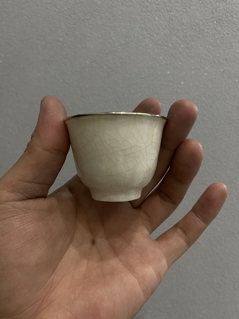 古玩陶瓷明代晚期德化窯白釉杯拍賣,當前價格380元