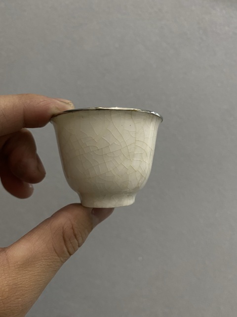 古玩陶瓷明代晚期德化窯白釉杯拍賣,當前價格380元