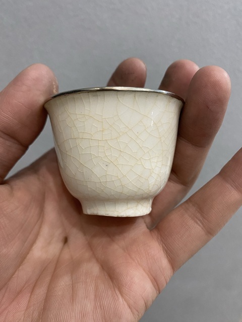 古玩陶瓷明代晚期德化窯白釉杯拍賣,當前價格380元